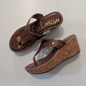 Sam Edelman Ralphie leather wedges size 7M / 37